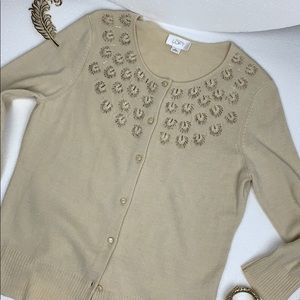 Ann Taylor Loft embellished cardigan